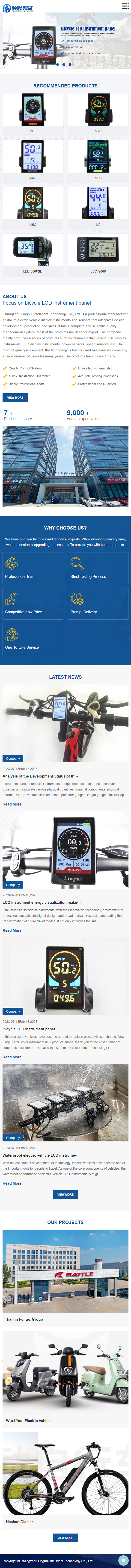 常州領輝智能科技有限公司鋰電智能儀表英文網站制作建設開發(fā)案例 手機端預覽圖