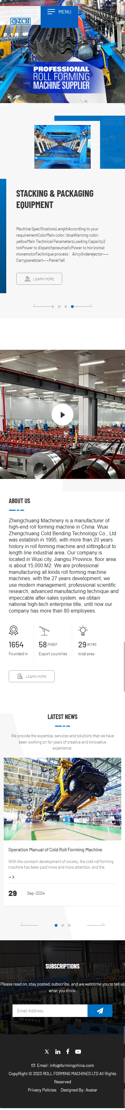 無錫正創(chuàng)冷彎科技有限公司英文品牌網(wǎng)站建設(shè)制作案例 手機(jī)端預(yù)覽圖