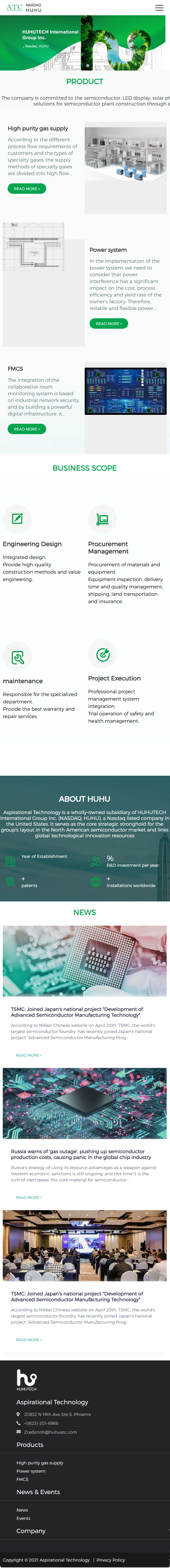 美國納斯達(dá)克上市公司虎虎科技美國英文網(wǎng)站設(shè)計(jì)制作案例 手機(jī)端預(yù)覽圖